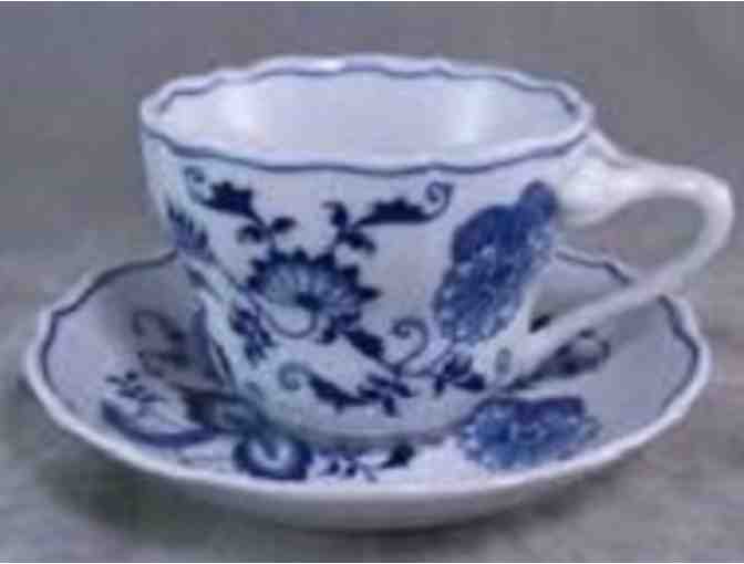 Blue Danube Cups/Saucers and two appetizer/cookie plates