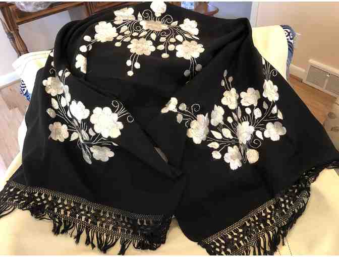 Embroidered shawl