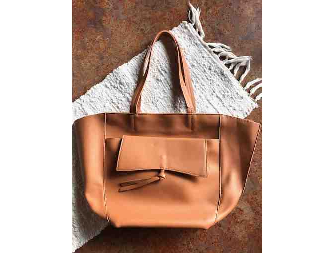 Sophisticated Anthropologie Travelers Tote with tuck inside crossbody/pouch