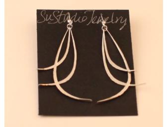 'Allure' Hand Forged Sterling Silver Earrings