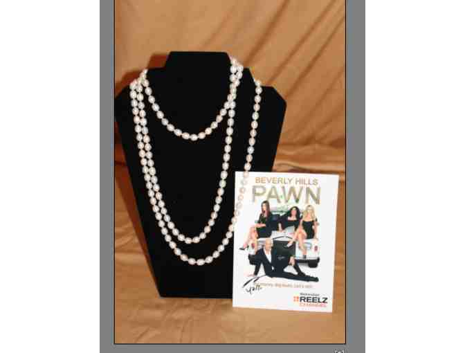 60 inch strand of pearls from the Dina Collection