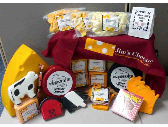 Wooden Farmer's Box Filled with WI Cheese Products