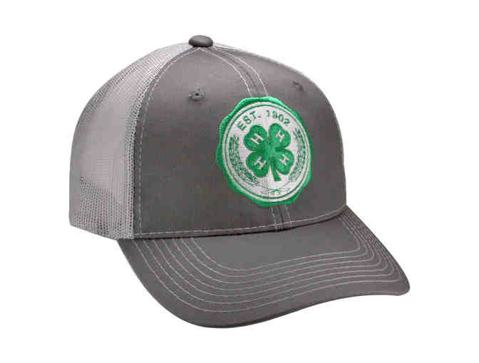 Grey 4-H Seal Cap and Tan and Suede Embroidered 4-H Cap