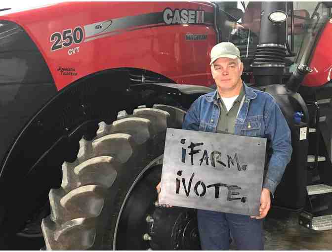 I Farm I Vote Metal Sign