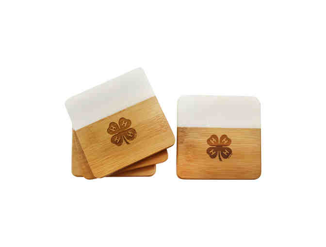 4-H Trailerhitch Square Cover and Coaster Set