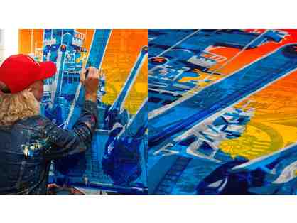 Battleship NJ Themed Painting by William Butler