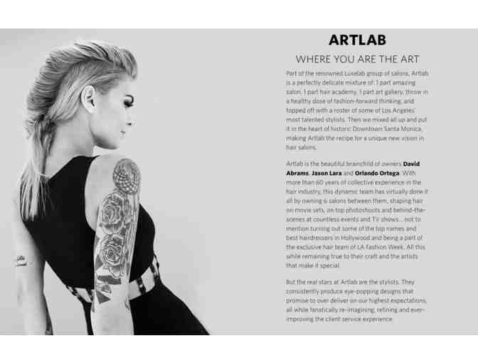 artLAB Salon - $340 gift certificate for in salon services with Kasey