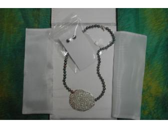 Sterling Silver Fan Coral Necklace with Matching Earrings 'Sea Dreams'