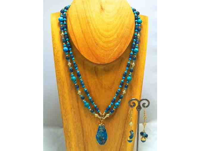 Custom Beaded Turquoise Jewelry Set from Caravan Gallery
