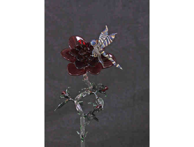 Hand Sculpted Glass Rose