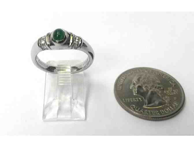 Emerald, Diamond & Platinum ring from R&I PATTON Goldsmithing