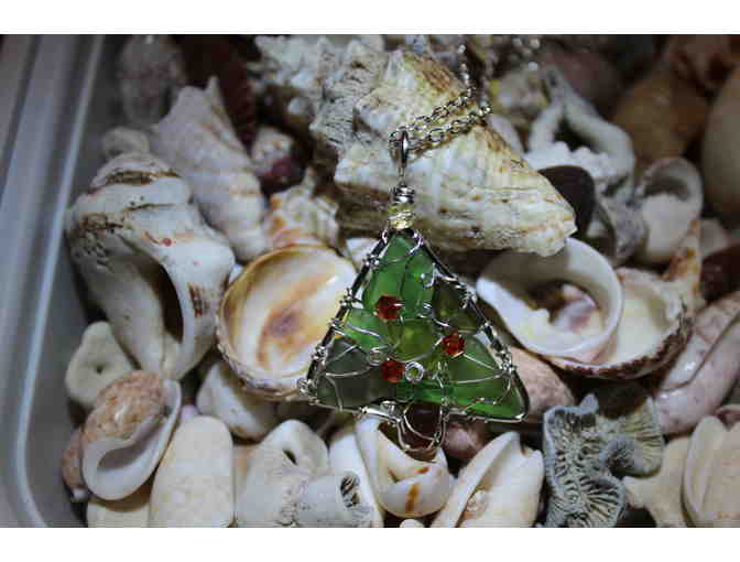 Sea Glass Creation: Christmas Tree Pendant