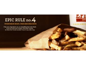 $20 in Epic Burger Gift Cards!