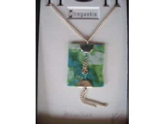 Silver and Batik Tregaskis Necklace by Angie Cagney