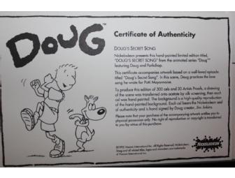 'Doug's Secret Song' Limited Edition Cel signed by 'Doug' Creator, Jim Jinkins!