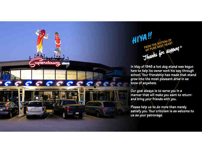 Superdawg Drive-in - $25 Gift certificate
