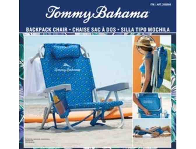 Tommy Bahama Rolling Cooler and 4 Backpack Beach Chairs!