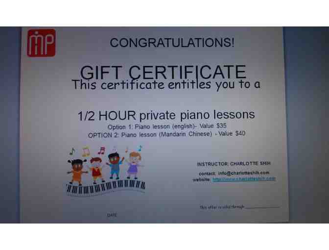 30 Minute Piano Lesson by Charlotte Shih
