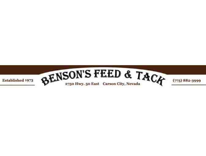 $30 Gift Certificate to Benson's Feed & Tack, Carson City