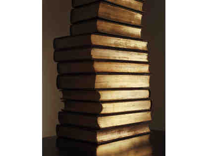 Abelardo Morell: "Stack of Books with Gold Leaf," 2007 Archival Pigment Print, Framed