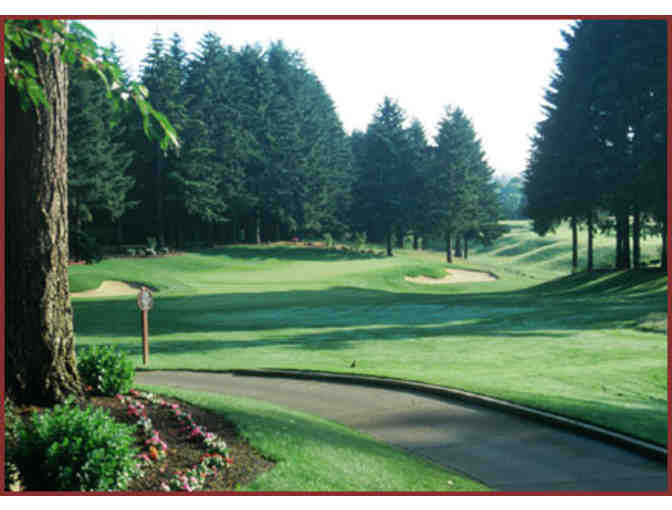 A foursome at Langdon Farms Golf Club in OR.