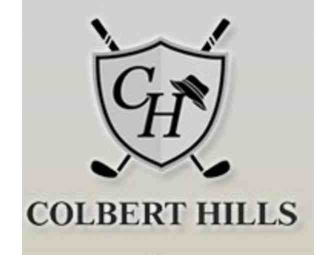 One foursome with carts at Colbert Hills Golf Course in Manhattan, KS.