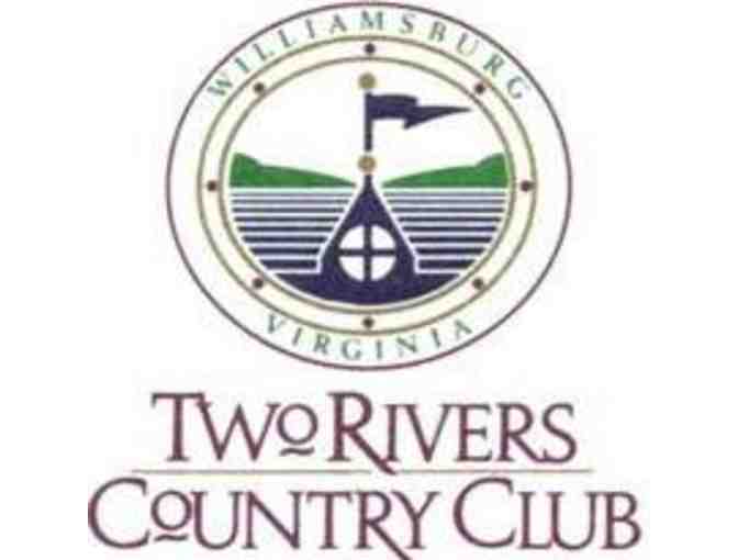 One foursome with carts at Two Rivers Country Club in Williamsburg, VA.