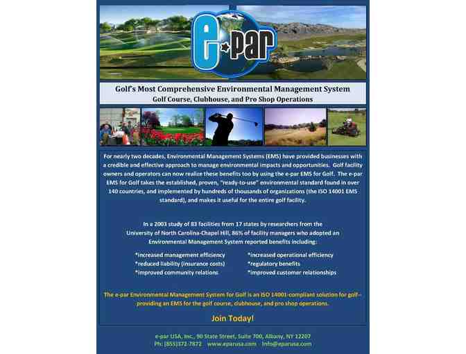 e-par Environmental Management System for Golf (3 year membership)