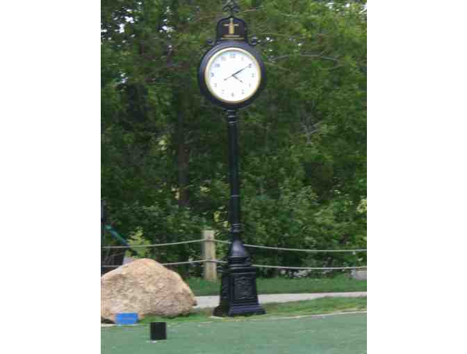 Two-Sided Cast Aluminum Electric Clock