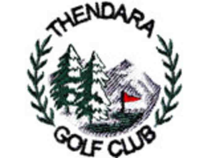 Thendara Golf Club - a foursome with carts