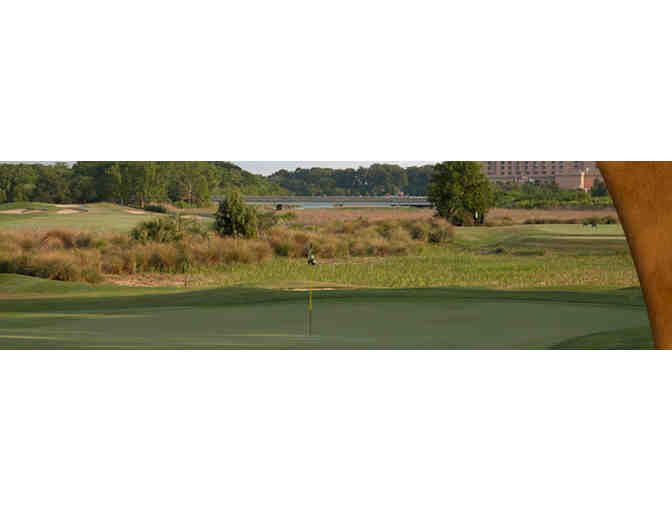 The Club at Savannah Harbor - a foursome with carts and range balls
