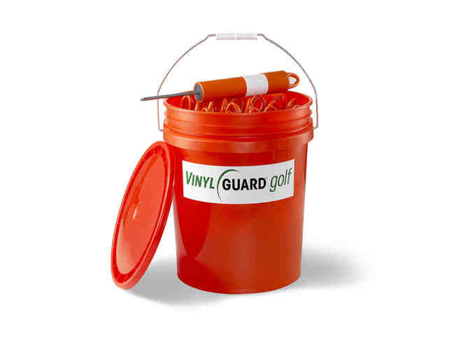 25 High Visibility Directional/Safety Stakes in Carrying Bucket plus Polypropylene Rope