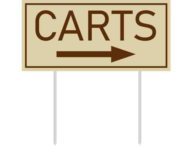 29 HDPE/Routed Plastic Cart Directional Signs