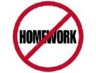 A Homework Reprieve-Middle School