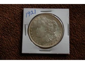 1921 Morgan Silver Dollar (AU-50)
