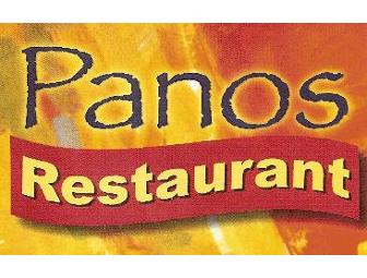 Pano's Restaurant-$20 Gift Certificate