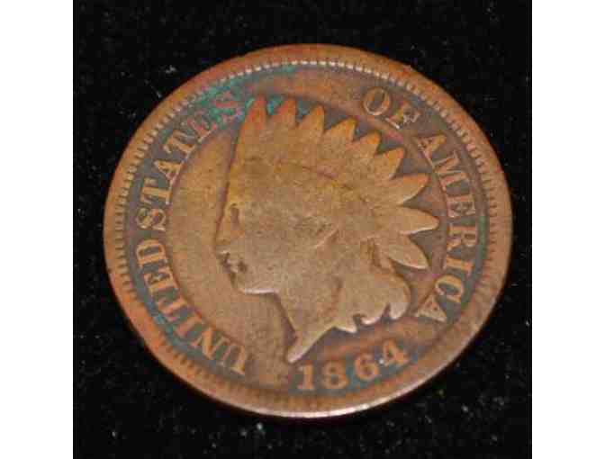 1864 Indian Head One Cent - Variety 3 Bronze (Good)