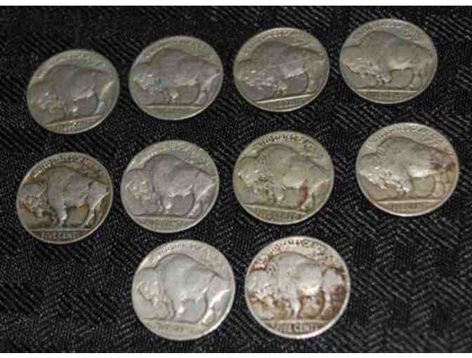 Lot of Ten (10) Buffalo or Indian Head Nickels (Miscellaneous Dates)