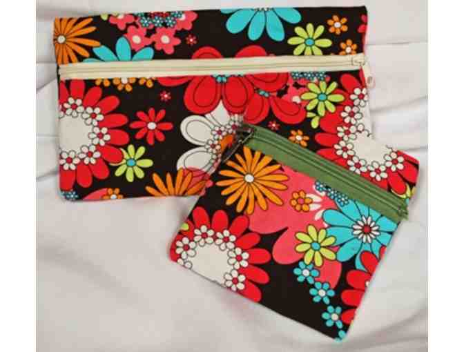 Set of 2 Handmade Stash Bags - Floral