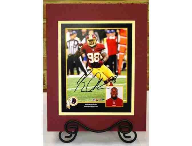 Washington Redskins Matted Photo Autographed by Brian Orakpo