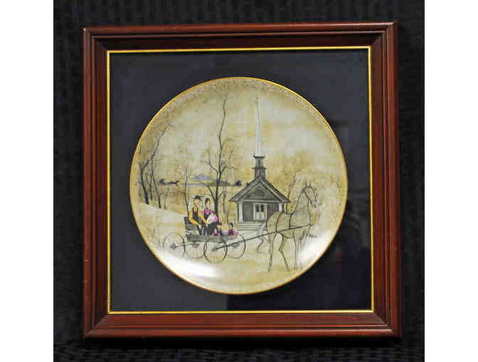'Sunday Ride' Framed Collector's Plate by P. Buckley Moss
