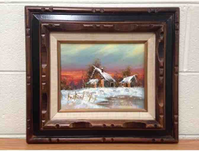 Scenic Oil Paintings on Canvas, Set of 4