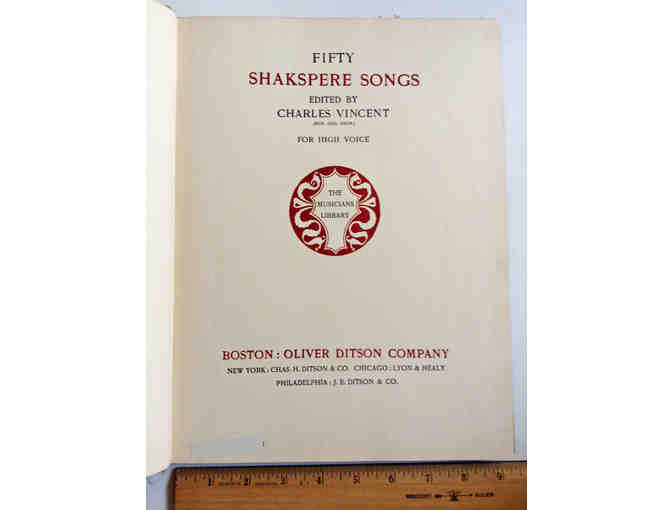 Volume of 50 Shakespeare Songs from the Lucy Cross Music Library