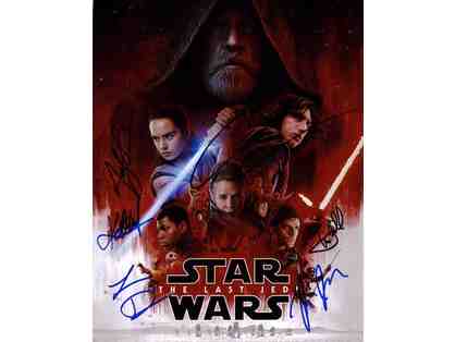 Star Wars The Last Jedi Cast Autographed Poster