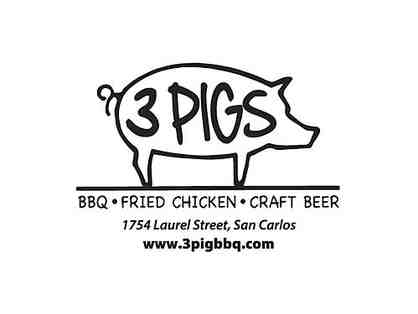 $50 Gift Card to 3 Pigs BBQ