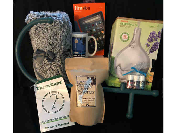 Relax with an Amazon Fire Tablet, Neal Aspinall Mug, Diffuser/Oils, Thera Cane and more