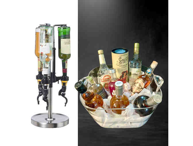 Entertainers Stash... OGGI Revolving Liquor Dispenser, Tub, and 9 Spirits