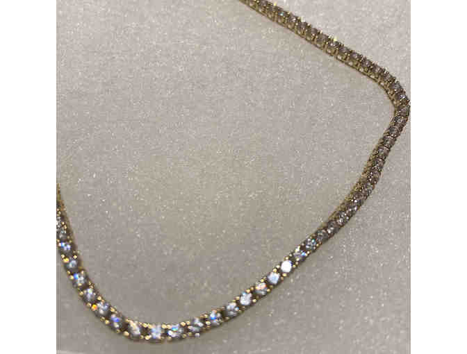 Exceptional 14K Yellow Gold and Colorless Stone Choker