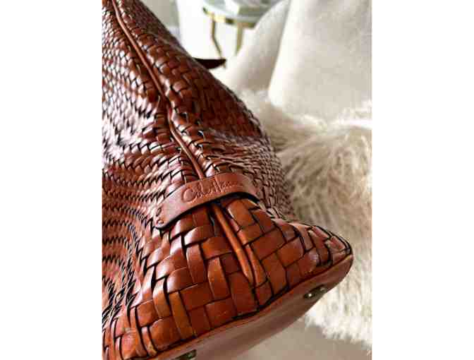 Cole Haan Brown Woven Tote Genevieve Collection