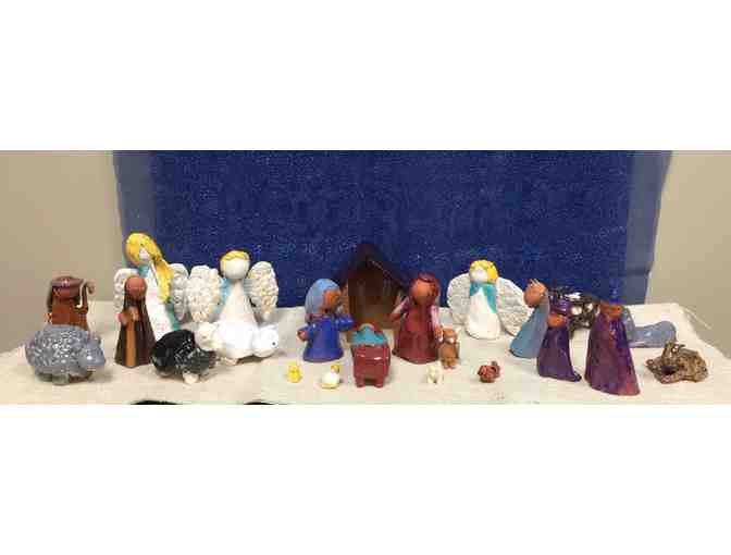 Art by Sixth Grade T/Th art elective: "Ceramic Nativity Set 2" - Photo 1